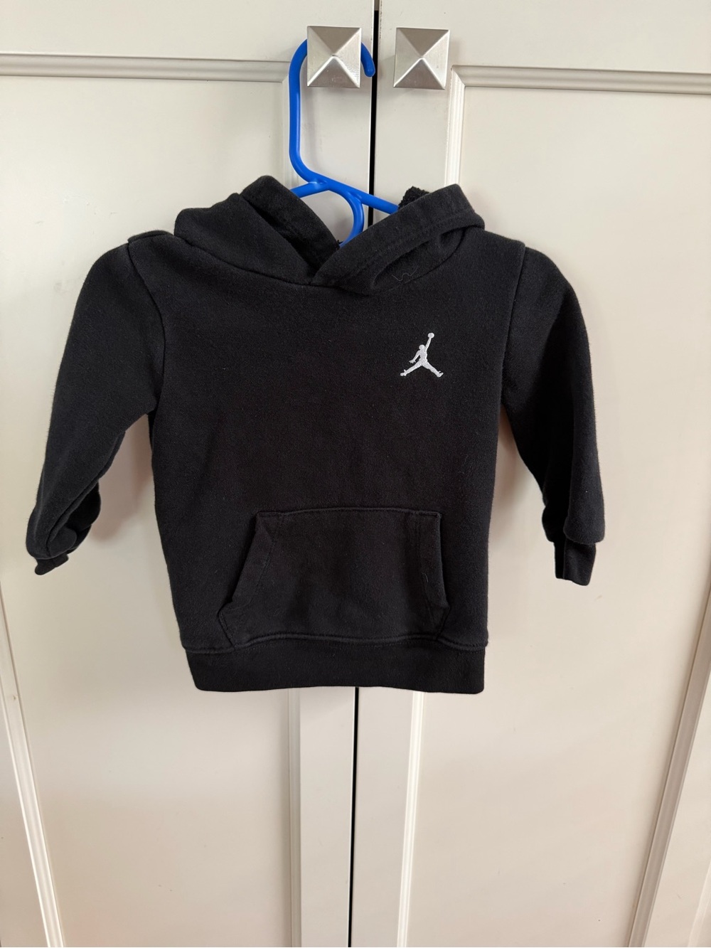 Air Jordan 12m Black Kids Hoodie with White Jumpman Logo